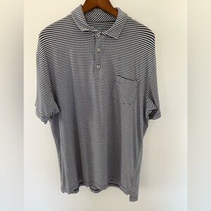 Peter Millar seaside wash blue and white golf polo